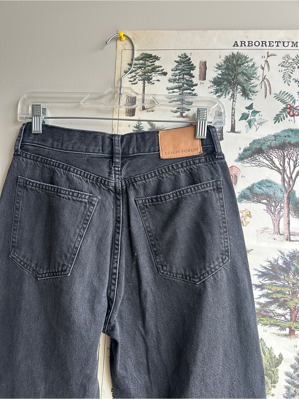 Denim Forum The Farrah Hi-Rise Wide Jeans Black 27 - Picture 5 of 6